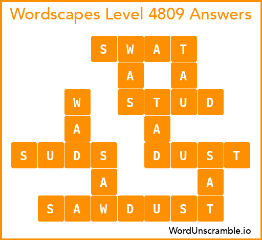 Wordscapes Level 4809 Answers