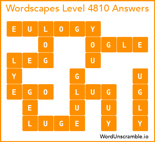 Wordscapes Level 4810 Answers