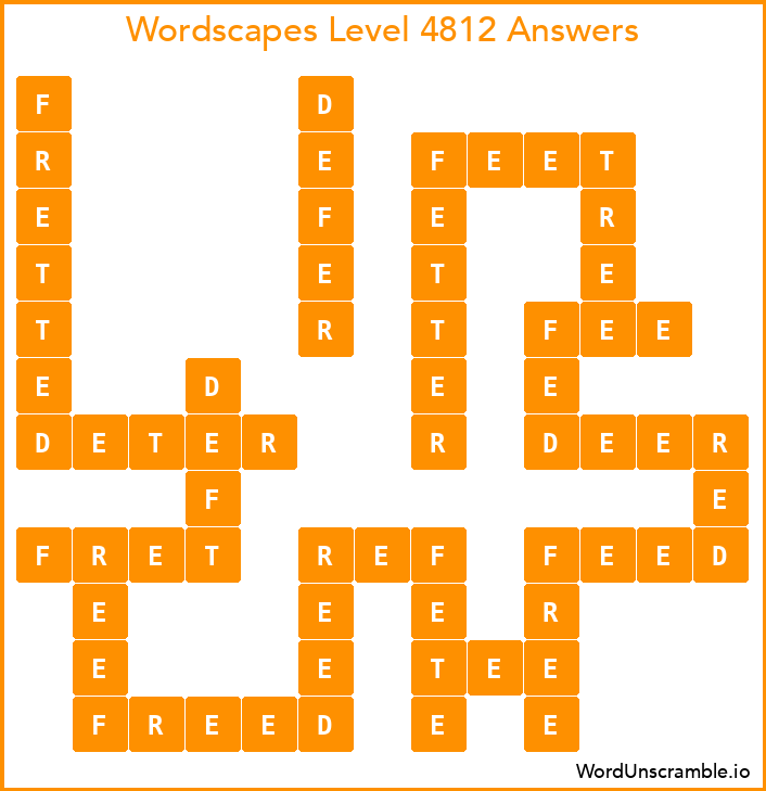 Wordscapes Level 4812 Answers