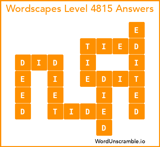 Wordscapes Level 4815 Answers