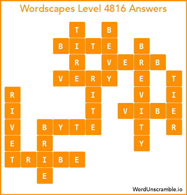 Wordscapes Level 4816 Answers