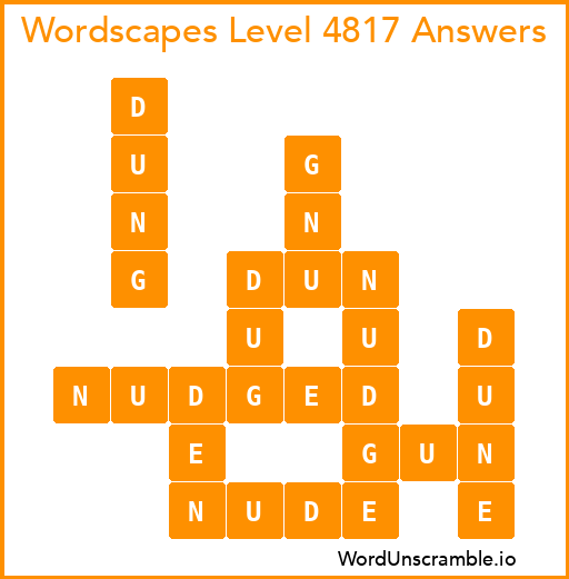 Wordscapes Level 4817 Answers