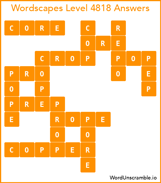 Wordscapes Level 4818 Answers