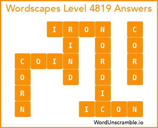 Wordscapes Level 4819 Answers