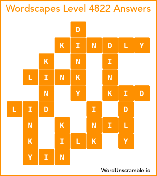 Wordscapes Level 4822 Answers