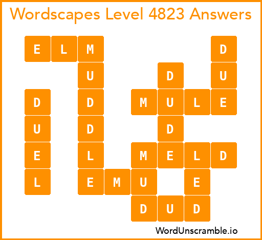 Wordscapes Level 4823 Answers