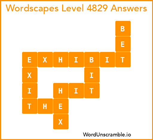 Wordscapes Level 4829 Answers