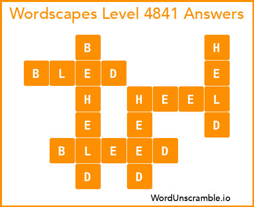 Wordscapes Level 4841 Answers
