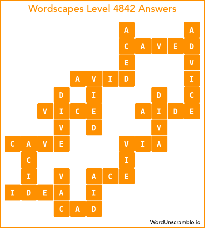 Wordscapes Level 4842 Answers