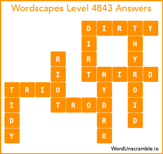 Wordscapes Level 4843 Answers