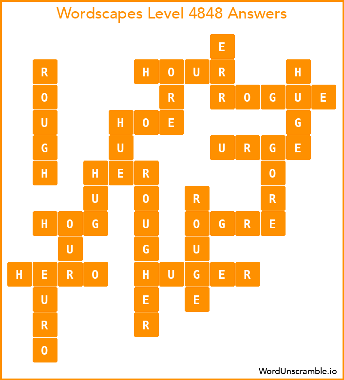 Wordscapes Level 4848 Answers