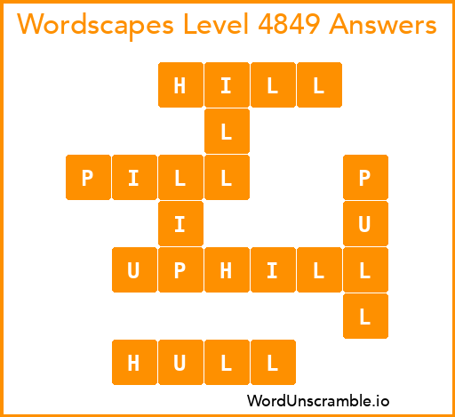 Wordscapes Level 4849 Answers