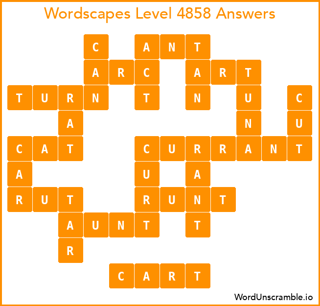 Wordscapes Level 4858 Answers