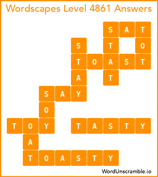 Wordscapes Level 4861 Answers