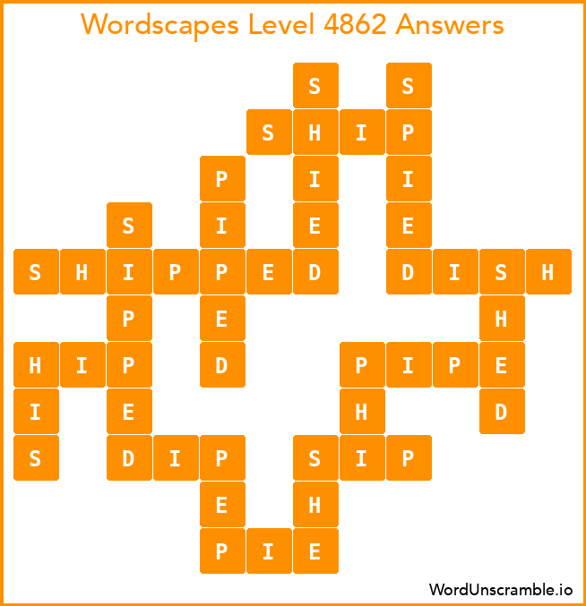 Wordscapes Level 4862 Answers