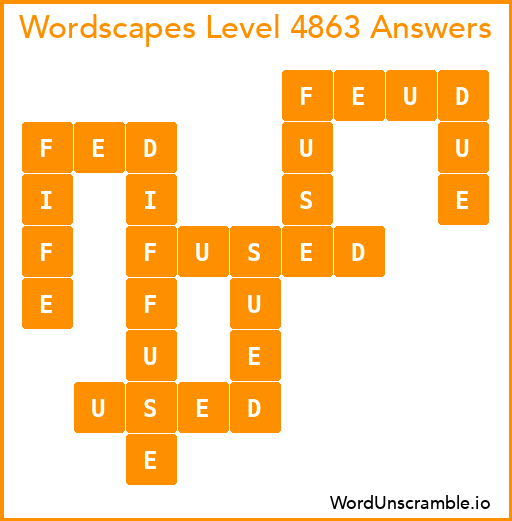 Wordscapes Level 4863 Answers