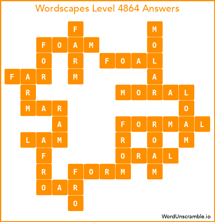 Wordscapes Level 4864 Answers