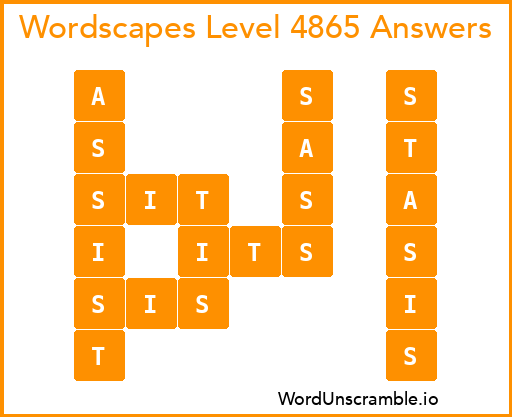 Wordscapes Level 4865 Answers