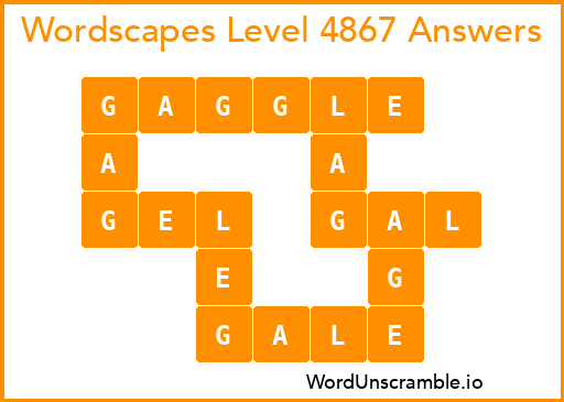Wordscapes Level 4867 Answers