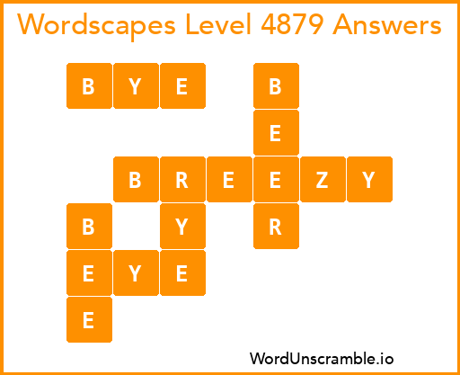 Wordscapes Level 4879 Answers