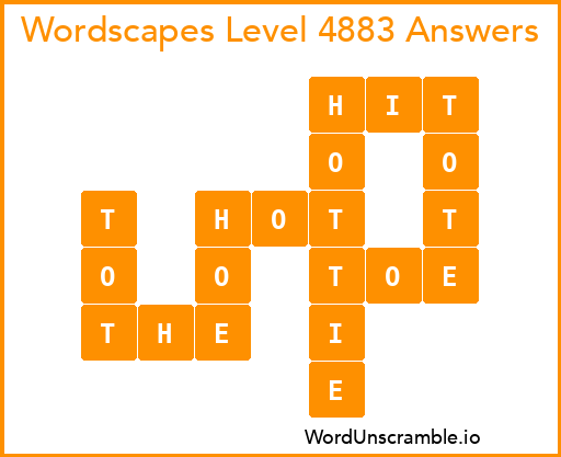 Wordscapes Level 4883 Answers