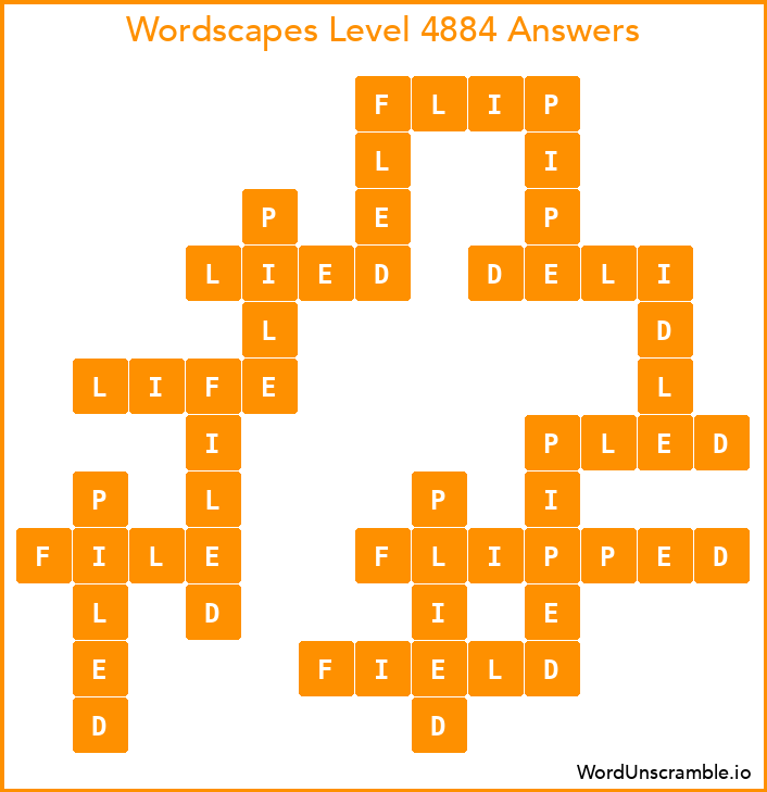 Wordscapes Level 4884 Answers