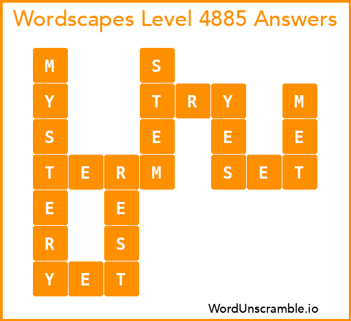Wordscapes Level 4885 Answers