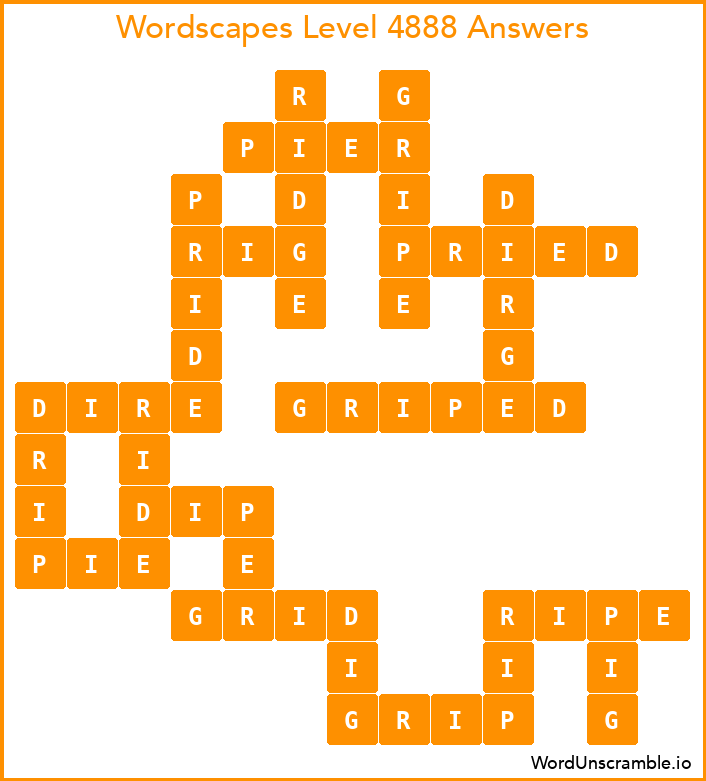 Wordscapes Level 4888 Answers