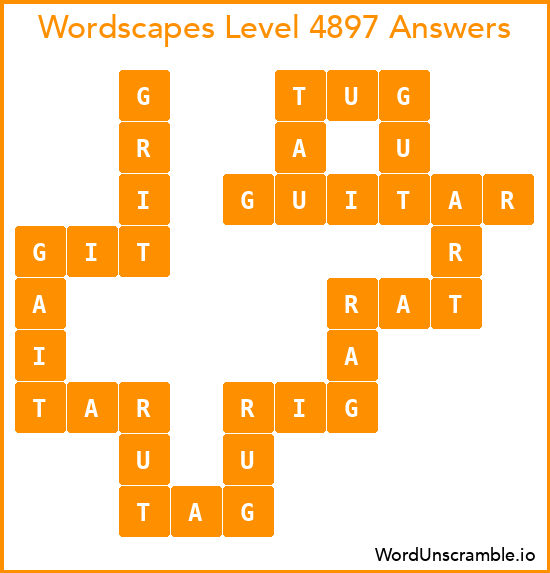 Wordscapes Level 4897 Answers