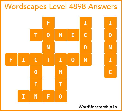 Wordscapes Level 4898 Answers