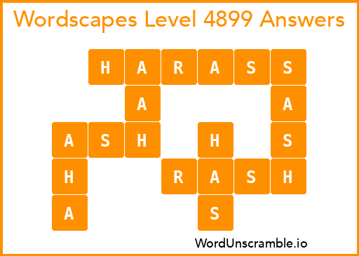 Wordscapes Level 4899 Answers