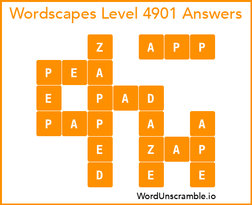 Wordscapes Level 4901 Answers