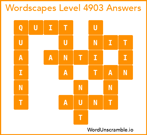 Wordscapes Level 4903 Answers