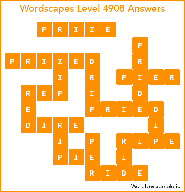 Wordscapes Level 4908 Answers