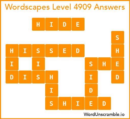 Wordscapes Level 4909 Answers