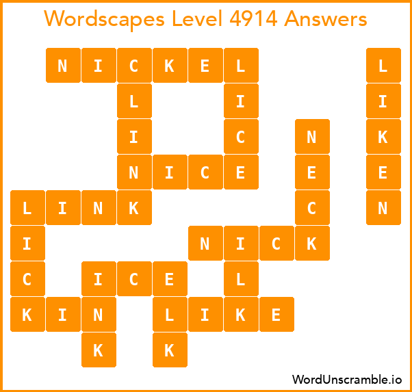 Wordscapes Level 4914 Answers