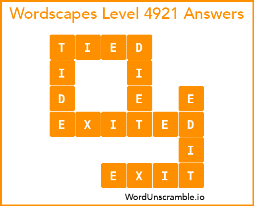 Wordscapes Level 4921 Answers