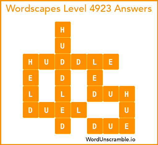 Wordscapes Level 4923 Answers