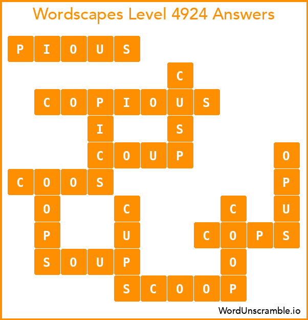Wordscapes Level 4924 Answers