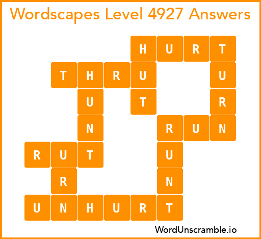 Wordscapes Level 4927 Answers