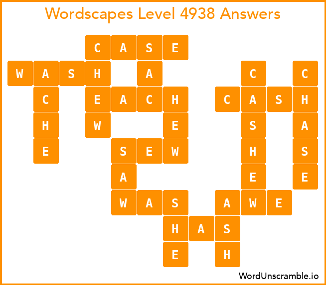 Wordscapes Level 4938 Answers