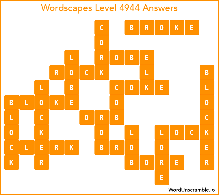 Wordscapes Level 4944 Answers