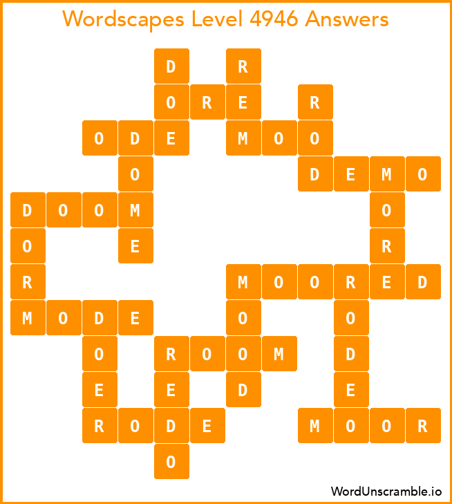 Wordscapes Level 4946 Answers