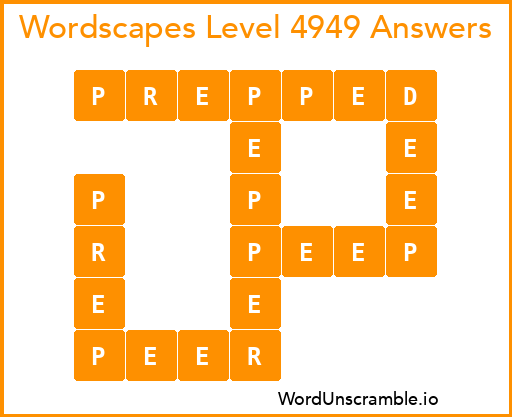 Wordscapes Level 4949 Answers