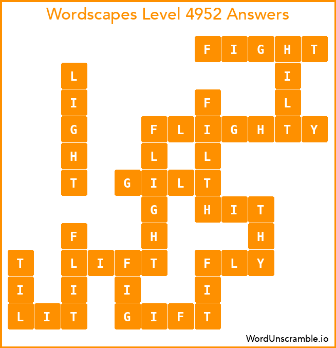 Wordscapes Level 4952 Answers