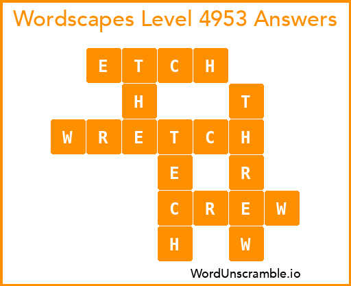 Wordscapes Level 4953 Answers