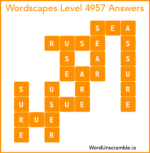 Wordscapes Level 4957 Answers