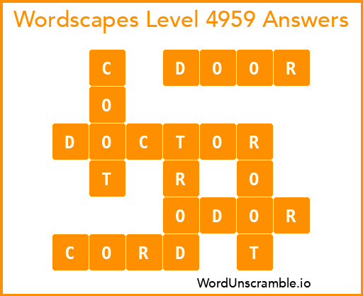 Wordscapes Level 4959 Answers