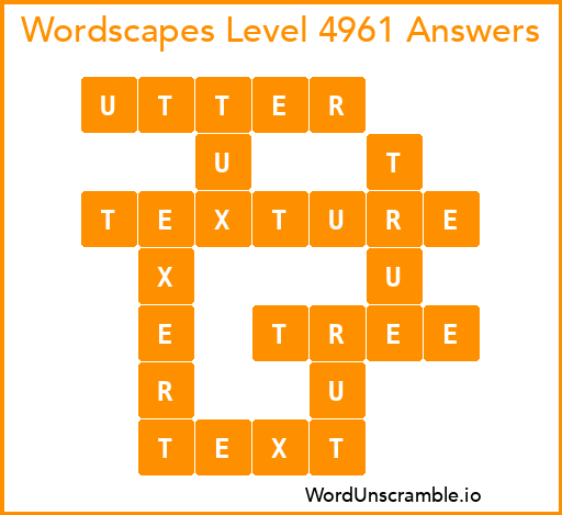 Wordscapes Level 4961 Answers