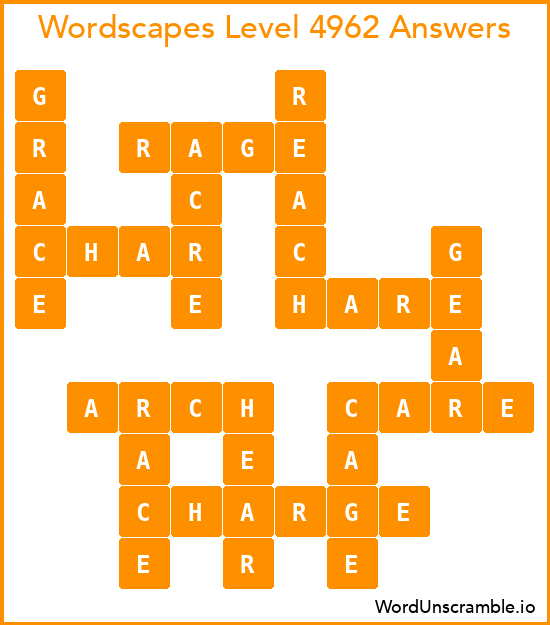 Wordscapes Level 4962 Answers